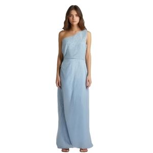 Favorite Daughter Singles Table Dress 10 NWOT Blue One Shoulder Quiet Luxury